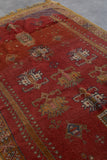 Vintage berber rug rug 4.4 x 7.9 Feet