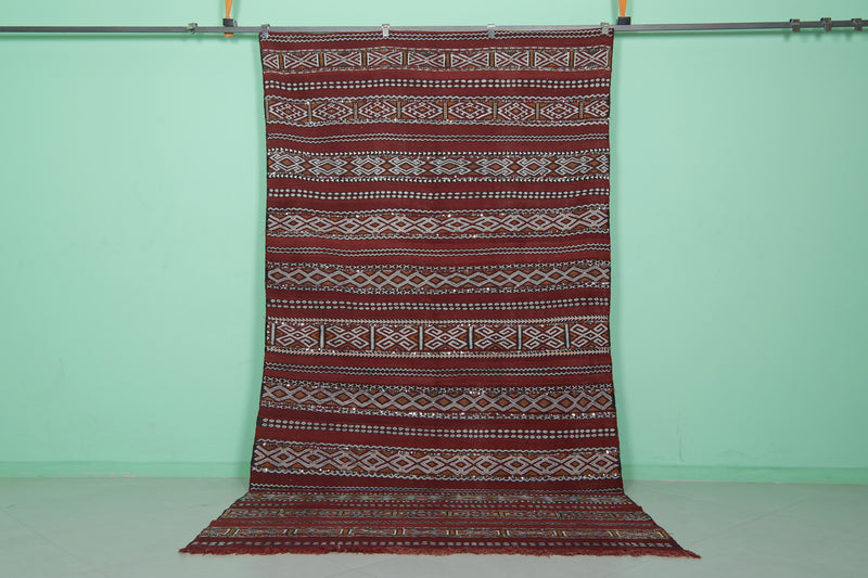 Bohemian Berber Rug - 5.9 FT X 11.2 FT | Handmade Moroccan Carpet