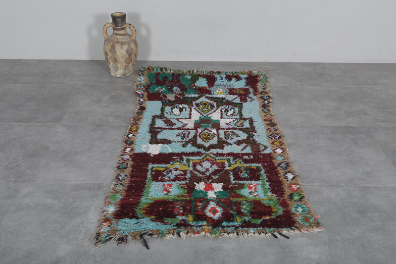 Beautiful tribal Moroccan berber rug 2.9 X 5.9 Feet