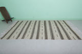 Vintage moroccan berber handwoven kilim 5.5 FT X 9.1 FT