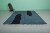 Blue Handmade Berber Contemporary Rug 7 x 8.1 ft