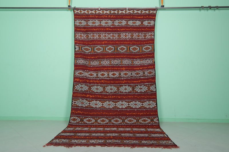 Moroccan Kilim Rug - 5.8 FT X 11.8 FT