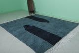 Blue Handmade Berber Contemporary Rug 7 x 8.1 ft