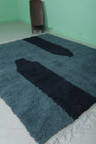 Blue Handmade Berber Contemporary Rug 7 x 8.1 ft