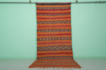 Handwoven Moroccan Hallway kilim rug 4.9 x 11.4 Feet