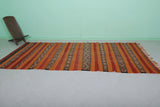 Handwoven Moroccan Hallway kilim rug 4.9 x 11.4 Feet