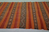 Handwoven Moroccan Hallway kilim rug 4.9 x 11.4 Feet