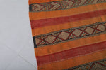 Handwoven Moroccan Hallway kilim rug 4.9 x 11.4 Feet