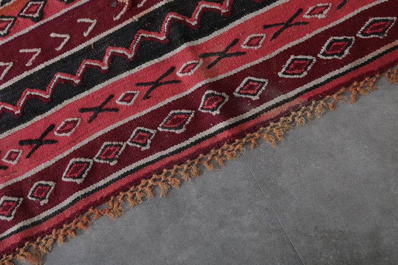 Handwoven Moroccan Kilim 5.7 FT x 10.5 FT - Vibrant Vintage Rug