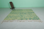 Green Moroccan Rug - Handwoven 6.3 x 6.3 Feet | Modern Wool Accent