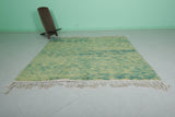 Green Moroccan Rug - Handwoven 6.3 x 6.3 Feet | Modern Wool Accent