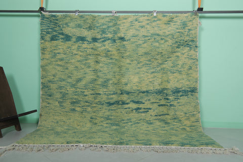 Green Moroccan rug 6.3 X 6.3 Feet