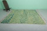 Green Moroccan Rug - Handwoven 6.3 x 6.3 Feet | Modern Wool Accent