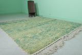 Green Moroccan Rug - Handwoven 6.3 x 6.3 Feet | Modern Wool Accent