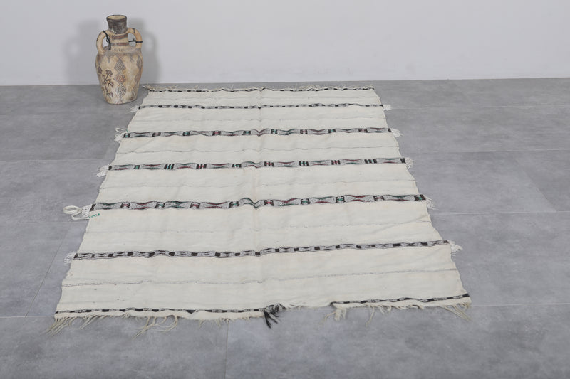 Berber Blanket Rug - Handwoven Rug 4.1 FT X 7 FT