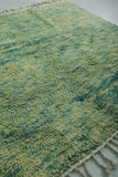 Green Moroccan Rug - Handwoven 6.3 x 6.3 Feet | Modern Wool Accent