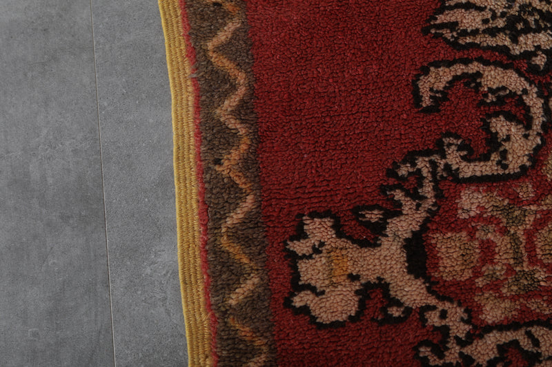 Red Moroccan Rug - 2.4 x 3.7 ft | Traditional Handmade Design