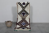 Vintage handmade berber runner rug 1.8 X 4 Feet