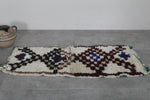 Vintage handmade berber runner rug 1.8 X 4 Feet