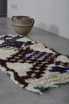 Vintage handmade berber runner rug 1.8 X 4 Feet