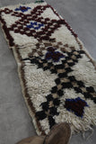 Vintage handmade berber runner rug 1.8 X 4 Feet