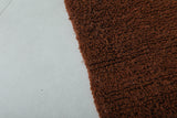 Handmade Moroccan Rug - 3.2 x 5.1 Feet | Rich Brown Wool