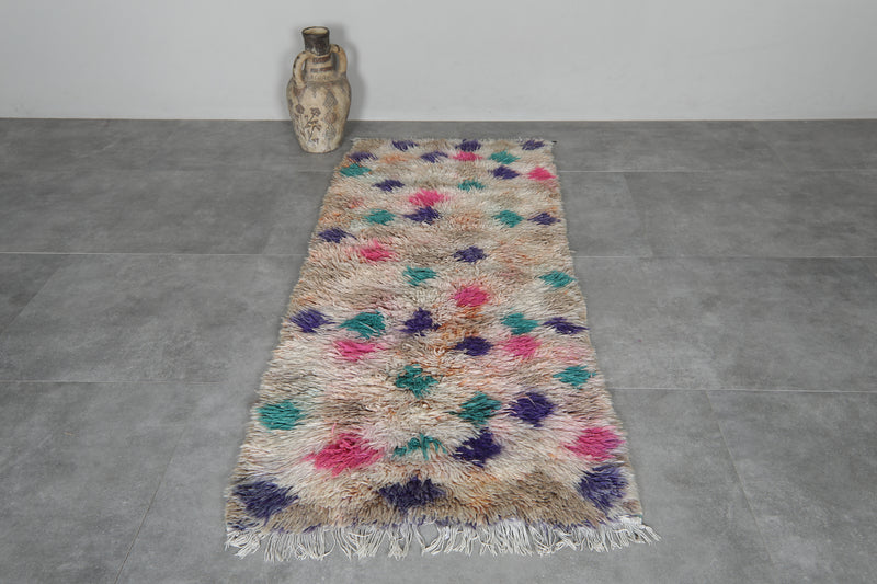 Handmade Moroccan rug  2.6 FT X 6 FT