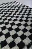 Handmade moroccan chess rug 3.2 FT X 4.4 FT