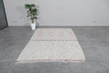 Berber Kilim Rug With Shaggy Trellis 5.4 FT X 8.4 FT