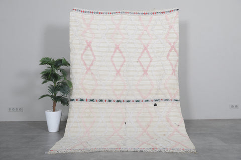 Berber Kilim Rug With Shaggy Trellis 5.1 FT X 8.5 FT