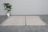 Berber Kilim Rug With Shaggy Trellis 5.4 FT X 8.4 FT