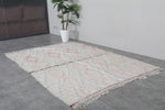 Berber Kilim Rug With Shaggy Trellis 5.4 FT X 8.4 FT