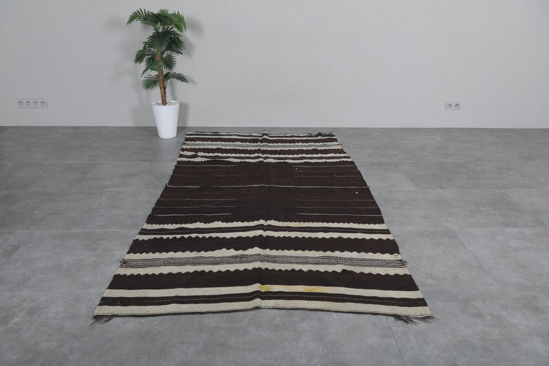 Moroccan Rug Kilim - 4.6 FT x 9.1 FT | Traditional Handwoven Rug