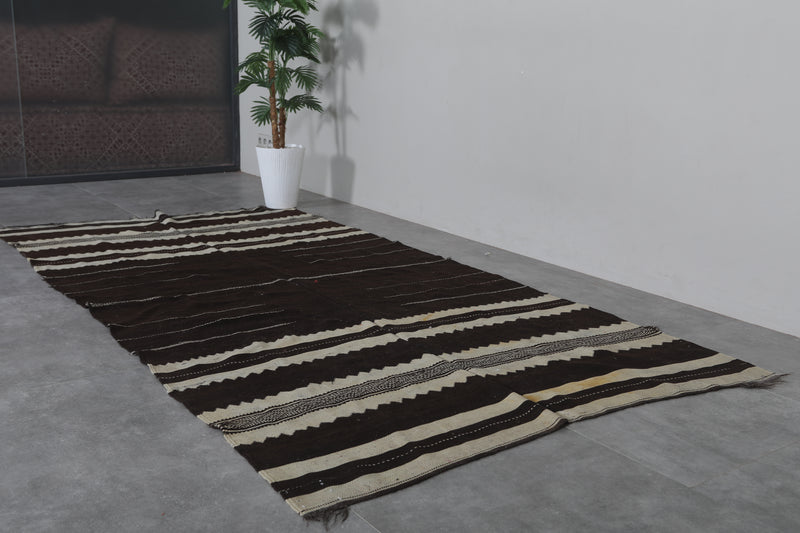 Moroccan Rug Kilim - 4.6 FT x 9.1 FT | Traditional Handwoven Rug