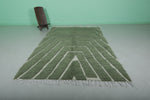 Green Moroccan wool rug 6.1 ft x 10.2 ft