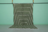 Green Moroccan wool rug 6.1 ft x 10.2 ft