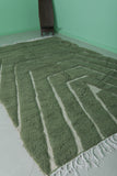 Green Moroccan wool rug 6.1 ft x 10.2 ft