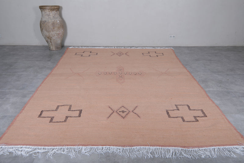 Handwoven Moroccan - Flat woven wool kilim - Berber custom rug