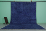 Blue Moroccan Rug - 10.1 x 14.7 Feet | Oversized Handwoven Carpet