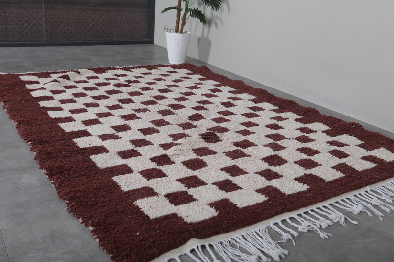 Moroccan handmade berber contemporary rug 6.1 FT X 8.6 FT