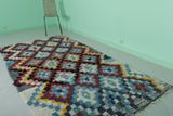 Moroccan berber rug 4.8 X 9.5 Feet - Boucherouite Rugs