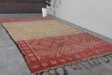 Vintage red moroccan rug 5.7 X 10 Feet