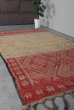 Vintage red moroccan rug 5.7 X 10 Feet