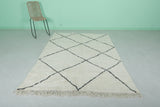 Moroccan Rug 5.4 x 7.3 ft - Handwoven Wool Diamond Pattern