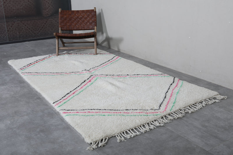 Runner Moroccan Rug - Handwoven 4.6 x 8.3 Feet | Geometric Elegance