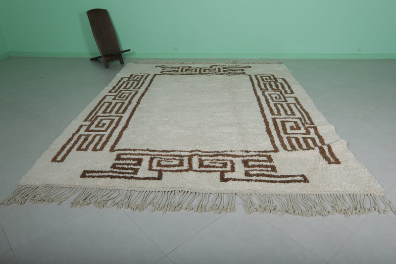 Moroccan Beni Ourain Rug - 8.3 x 10.3 Ft | Tribal Design