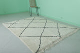 Moroccan Rug 5.4 x 7.3 ft - Handwoven Wool Diamond Pattern