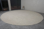 Custom-rounded Moroccan rug - wool rug - Handmade rug