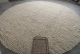 Custom-rounded Moroccan rug - wool rug - Handmade rug