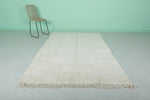 Beni Ourain Moroccan Rug - 5.2 x 8.4 Feet | Handwoven Wool in Minimalist Style